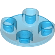 Lego destička kulatá 2x2 hladká invertovaná, průhledná tmavě modrá (4168900, 4250407, 4278413, 4529172, 4623595, 6171732)